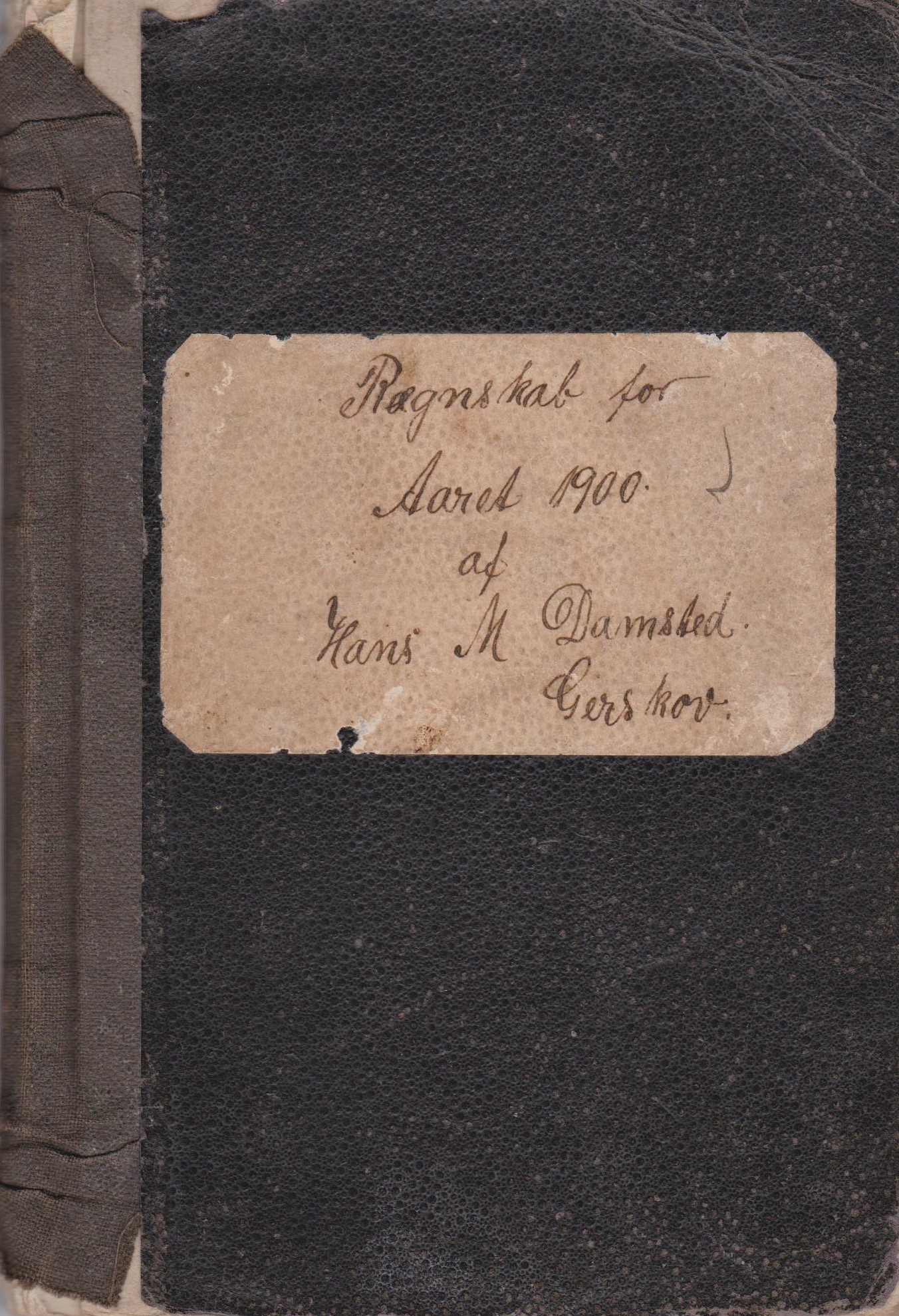 Hans Damsted regnskabsbog for år 1900 2