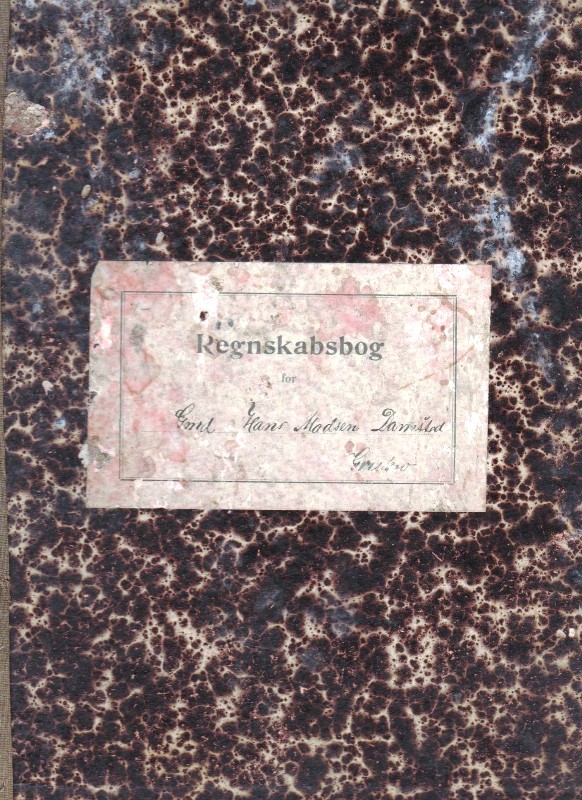 Hans Damsted regnskabsbog år 1905 2